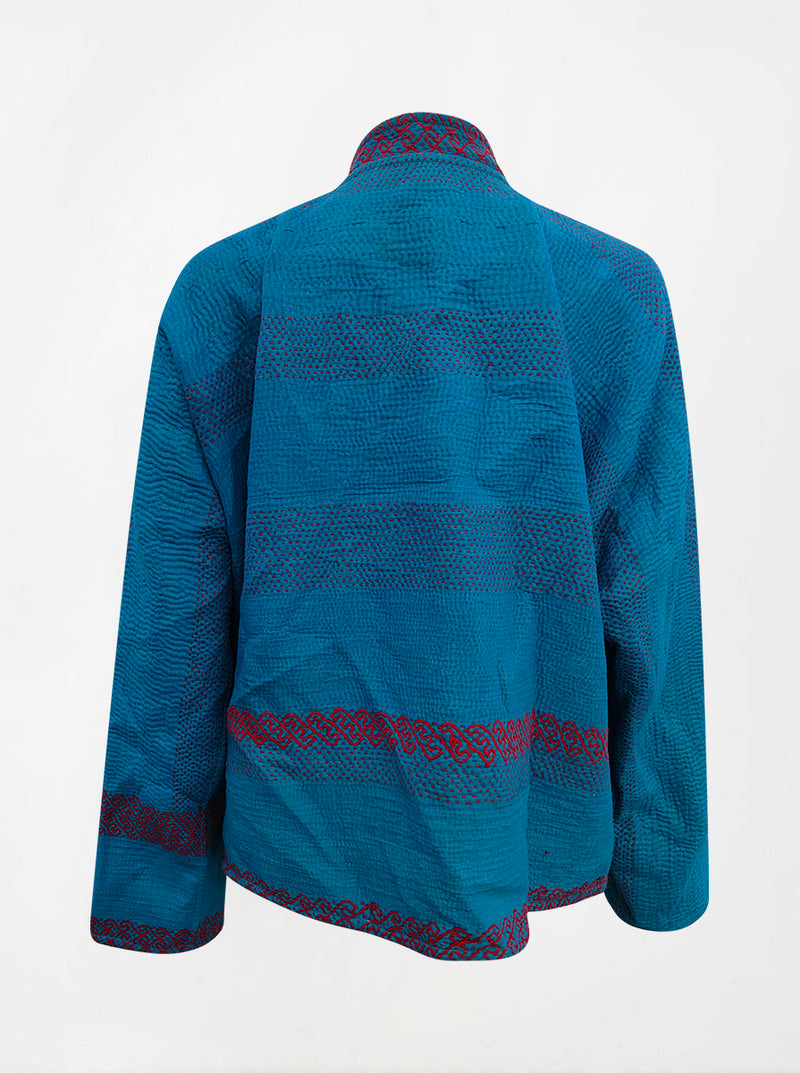kantha vintage reversible collar vest parvati (boutique)