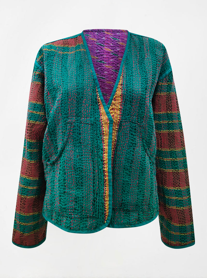 kantha vintage reversible vest rupa (resha)