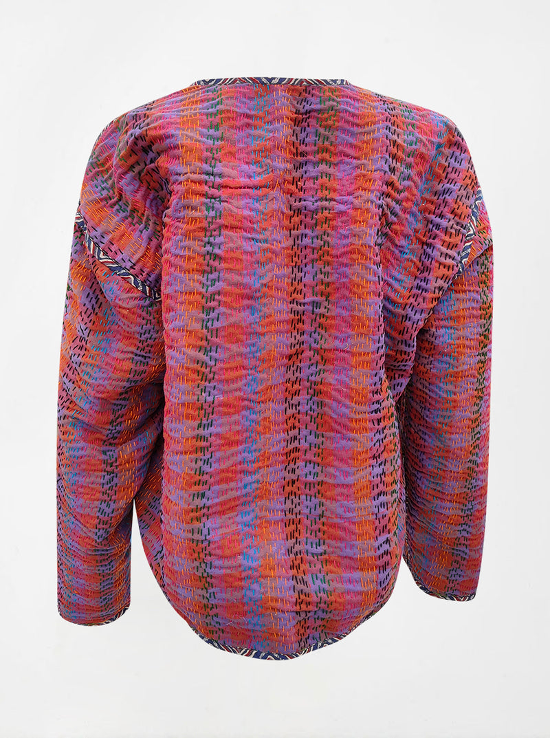 kantha vintage vest with sleeves shamiksha (banarasi)