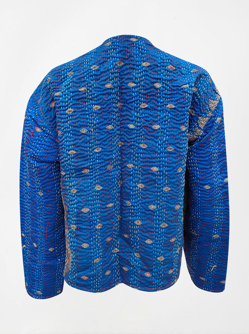 kantha vintage vest with sleeves sarika (banarasi)