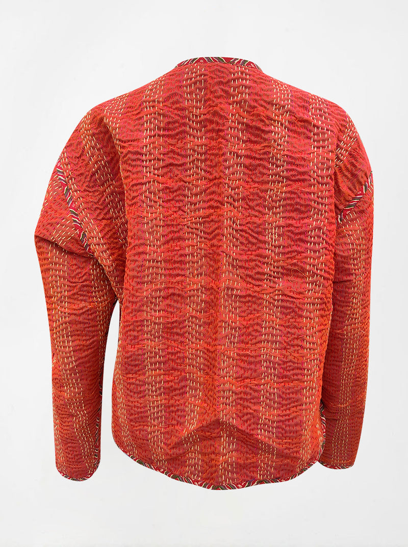 kantha vintage vest with sleeves sarika (banarasi)
