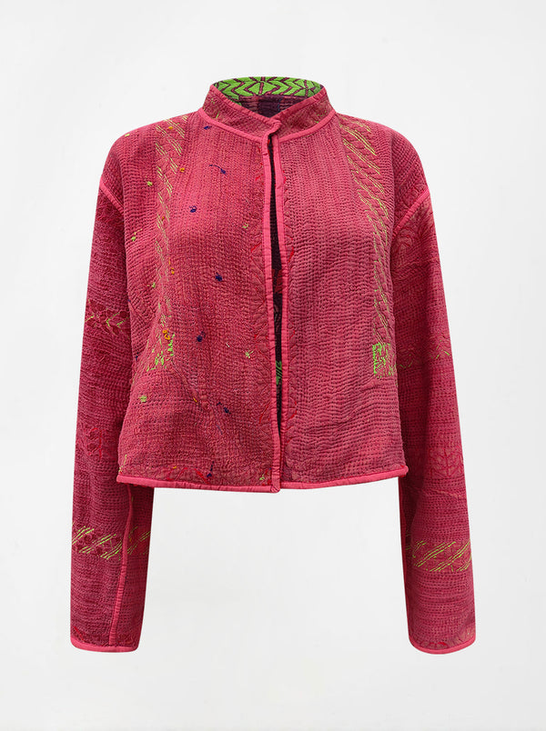 kantha vintage crop jacket meera (shravan)