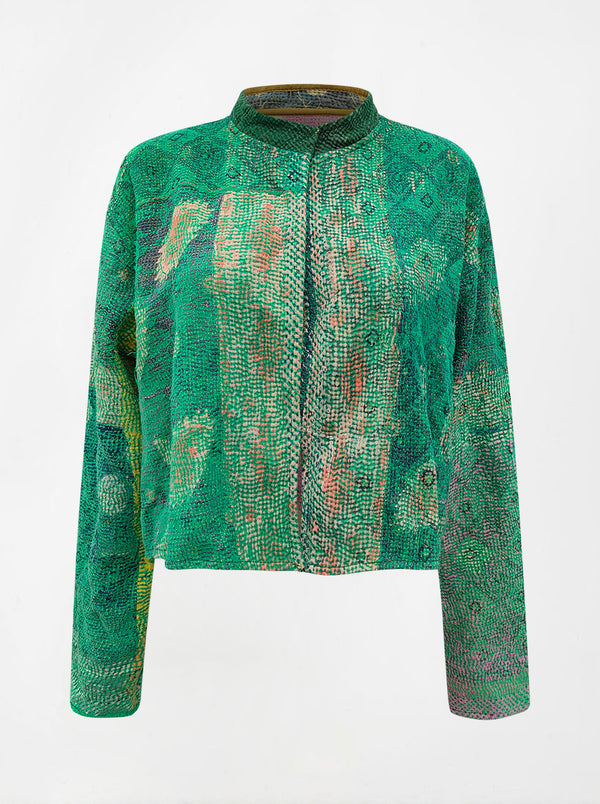 kantha vintage crop jacket veena (shravan)