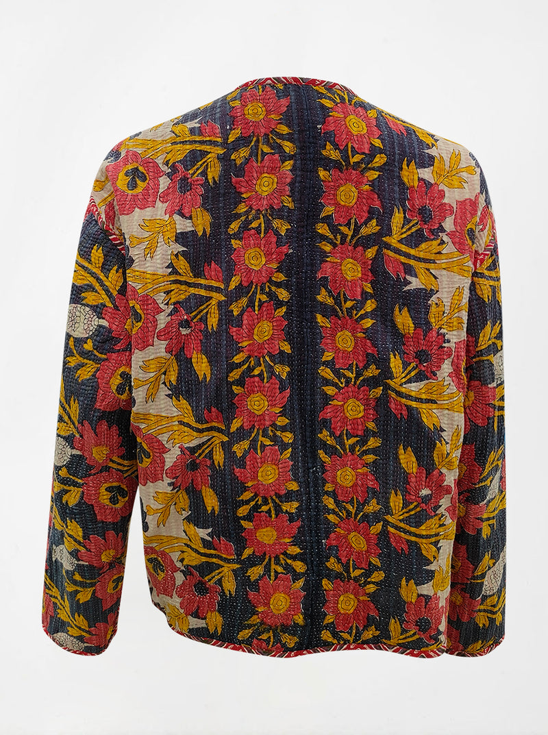 kantha vintage vest with sleeves shamita (shravan)