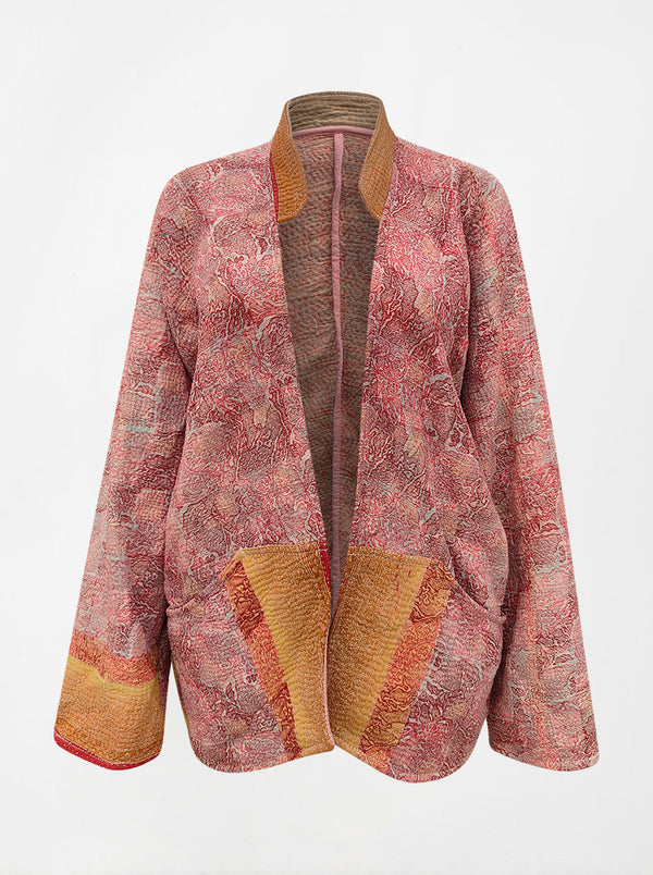 kantha vintage short jacket rhea (shravan)