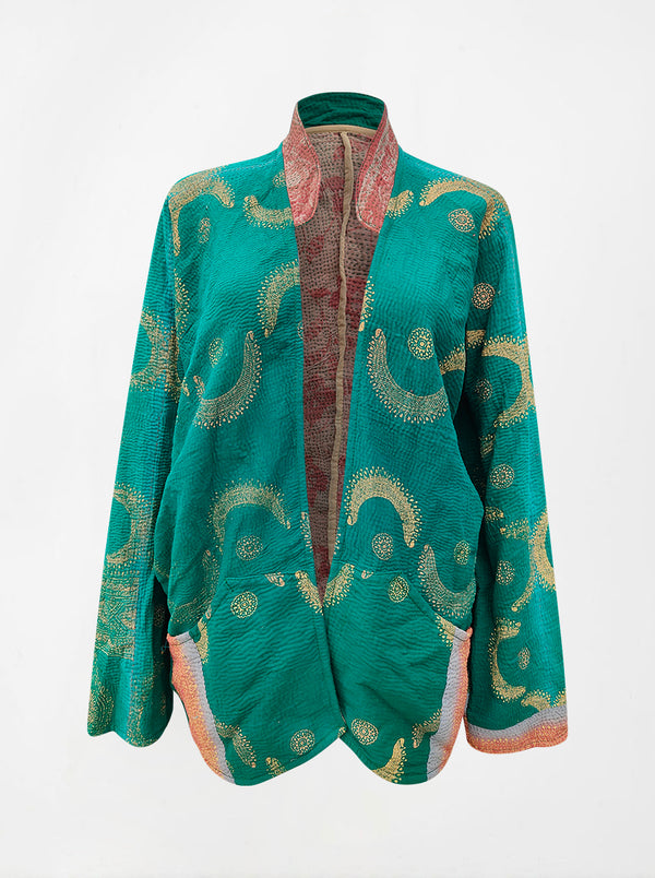 kantha vintage short jacket shampi (shravan)