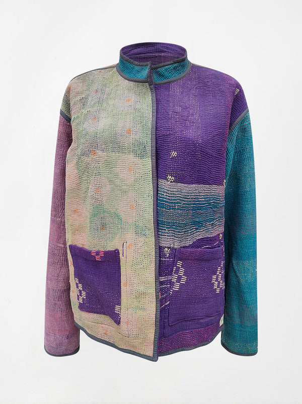 kantha vintage reversible collar vest anjali (shravan)