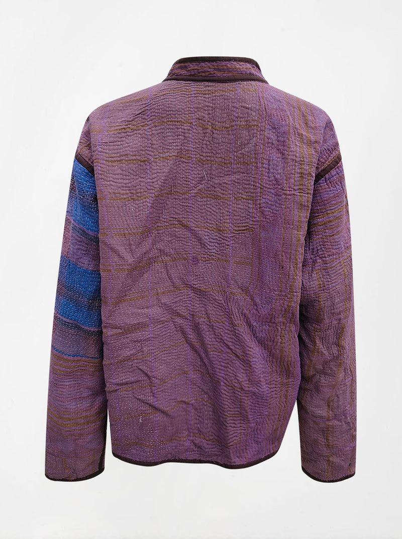kantha vintage reversible collar vest jasmine (shravan)