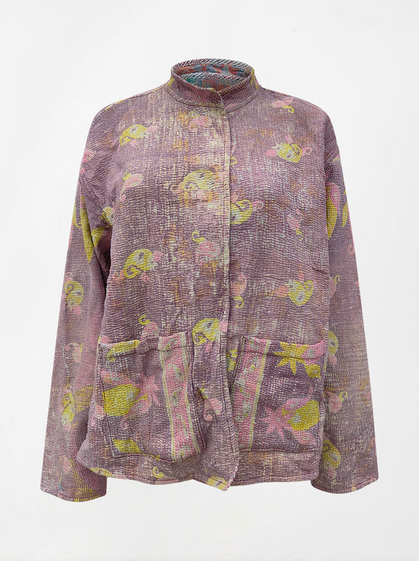 kantha vintage reversible collar vest  zeenat (shravan)