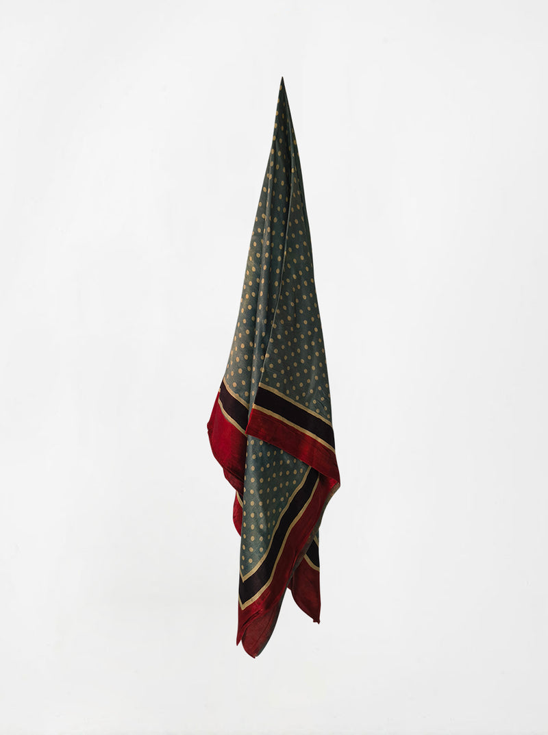 dot ajarakh silk shawl
