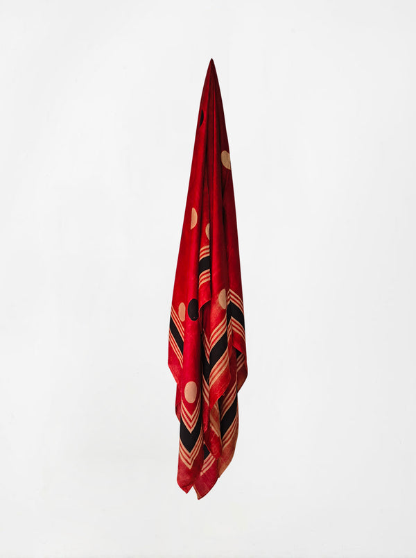 dot ajarakh silk shawl