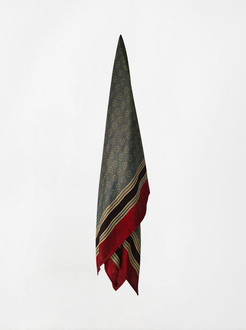 dot ajarakh silk shawl