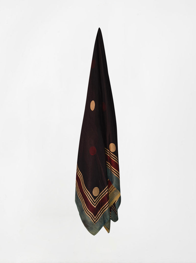 dot ajarakh silk shawl