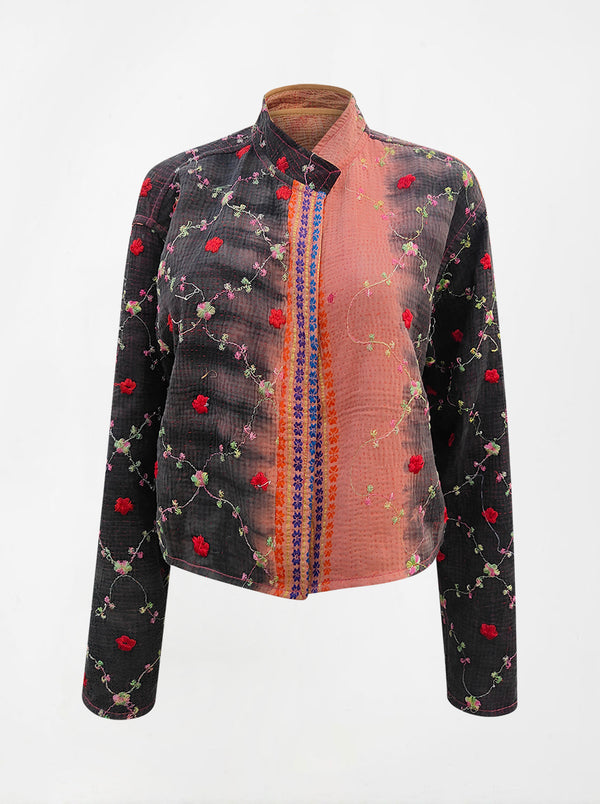 kantha vintage crop jacket ruchika (Zinda)