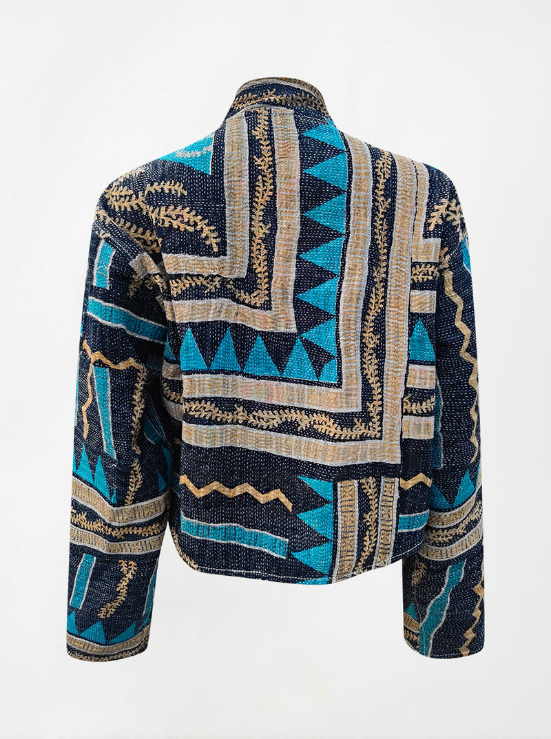 kantha vintage crop jacket shreya (Zinda)