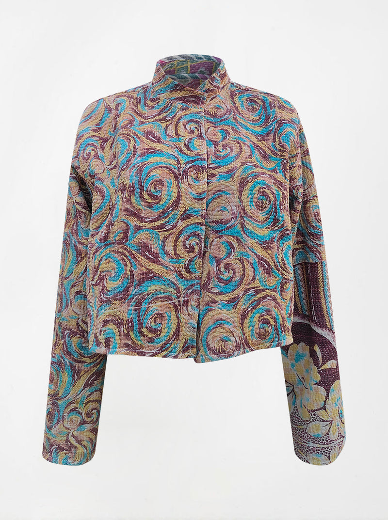 kantha vintage crop jacket trupti (Zinda)