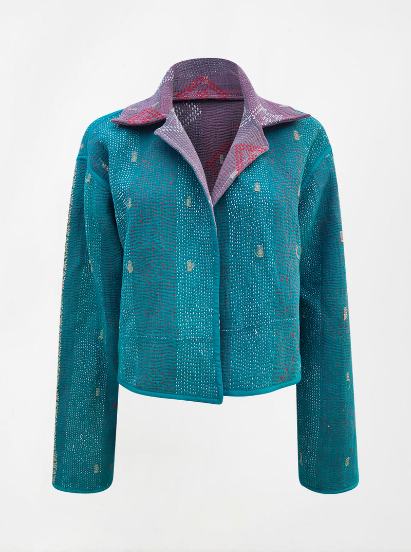 kantha vintage crop jacket rupali (Zinda)