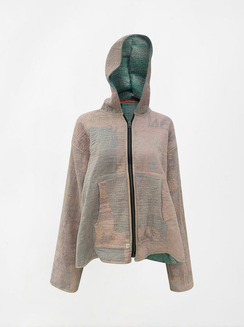 kantha vintage hoodie buddhi (M) (Zinda)
