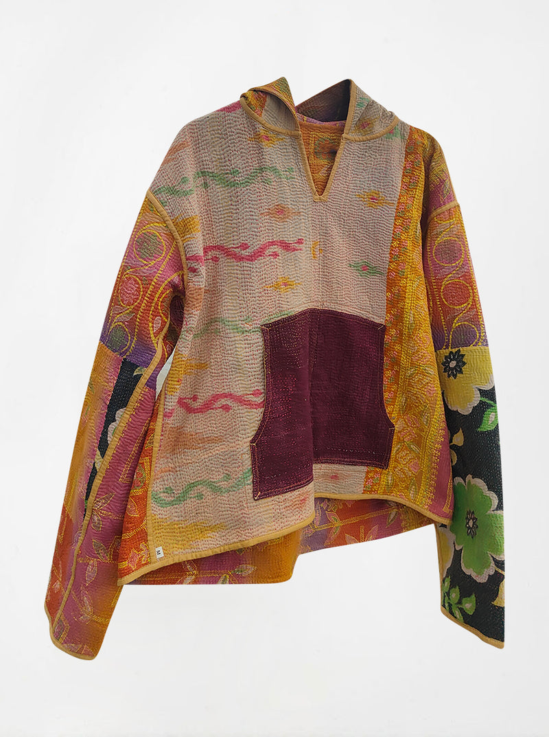 kantha vintage hoodie deva (M) (Zinda)