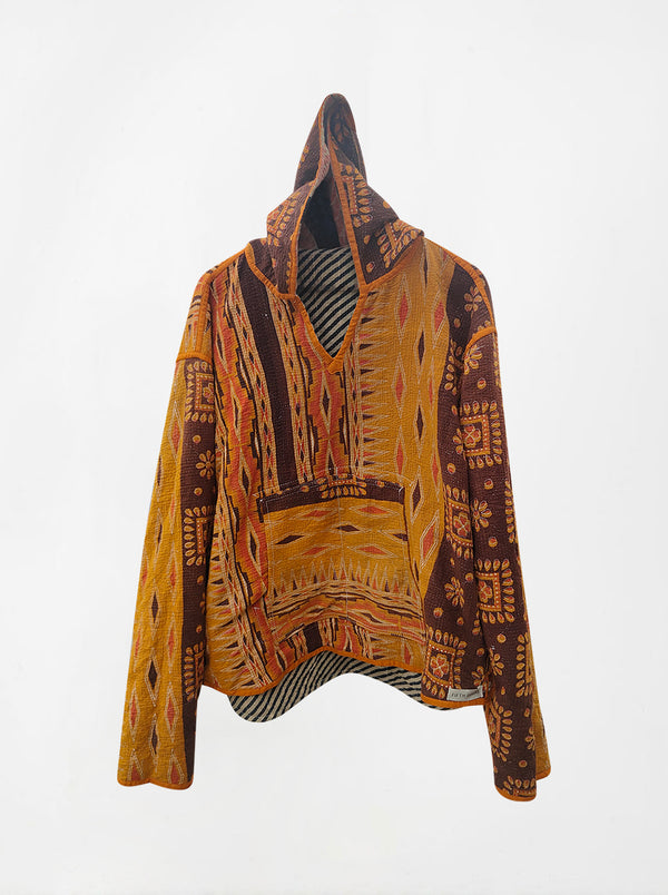 kantha vintage hoodie sati (L) (Zinda)