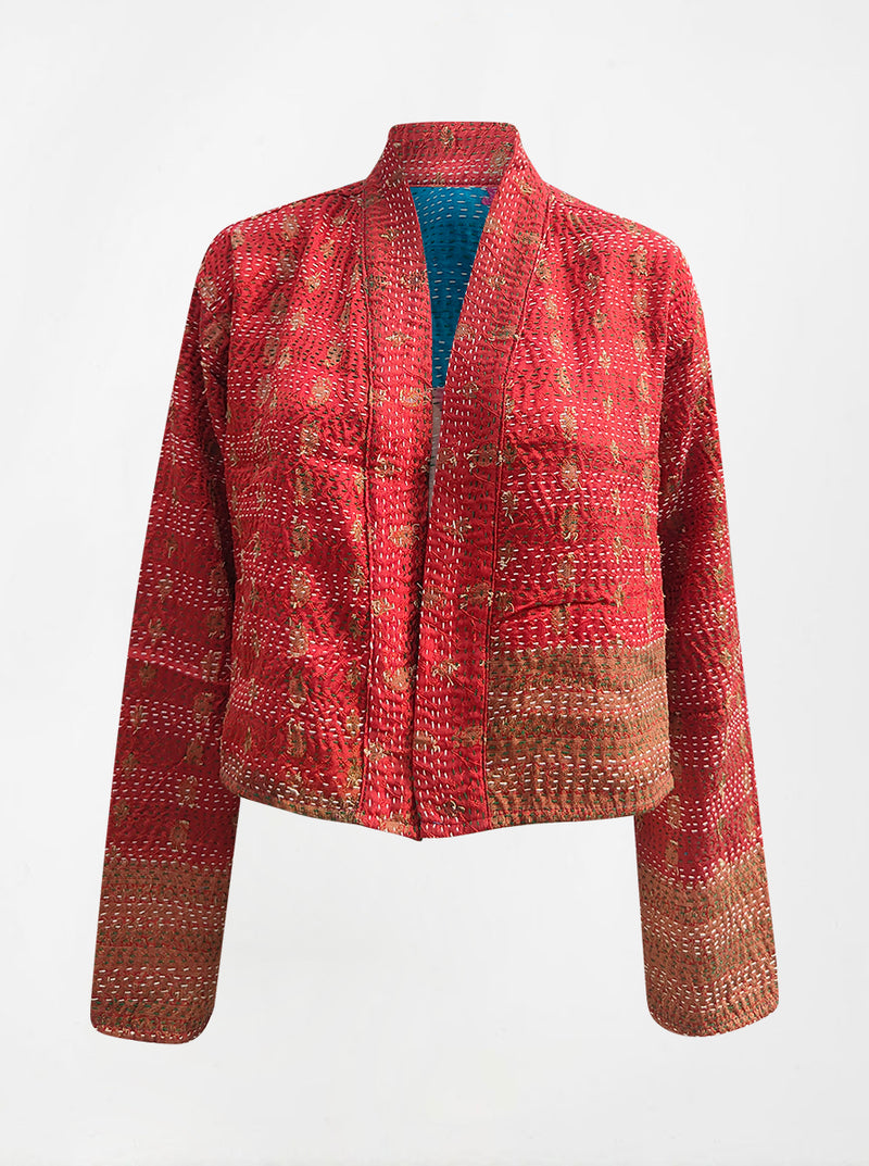 kantha vintage crop jacket benares bhavya (Zinda)