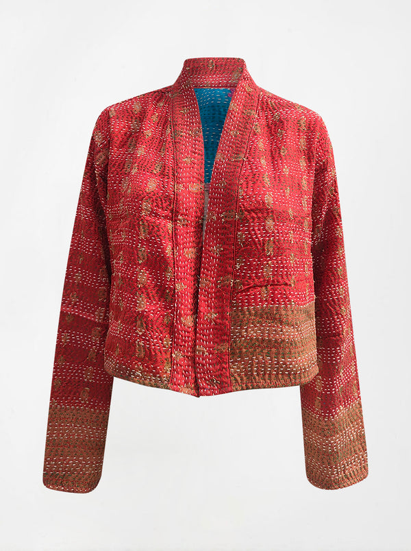 kantha vintage crop jacket benares bhavya (Zinda)