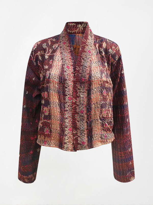 kantha vintage crop jacket benares vidya (Zinda)