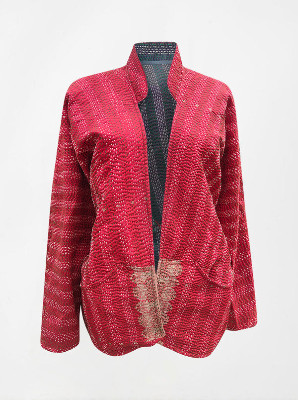 kantha vintage short jacket banaras baruni (Zinda)