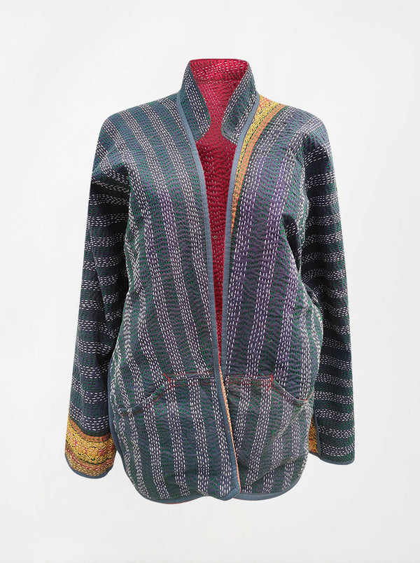 kantha vintage short jacket banaras baruni (Zinda)