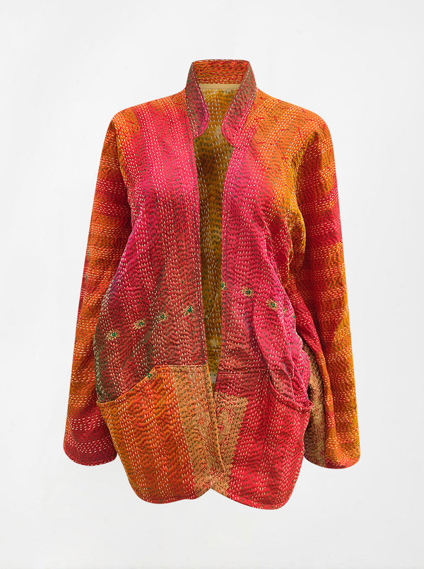 kantha vintage short jacket banaras bhairavi (Zinda)