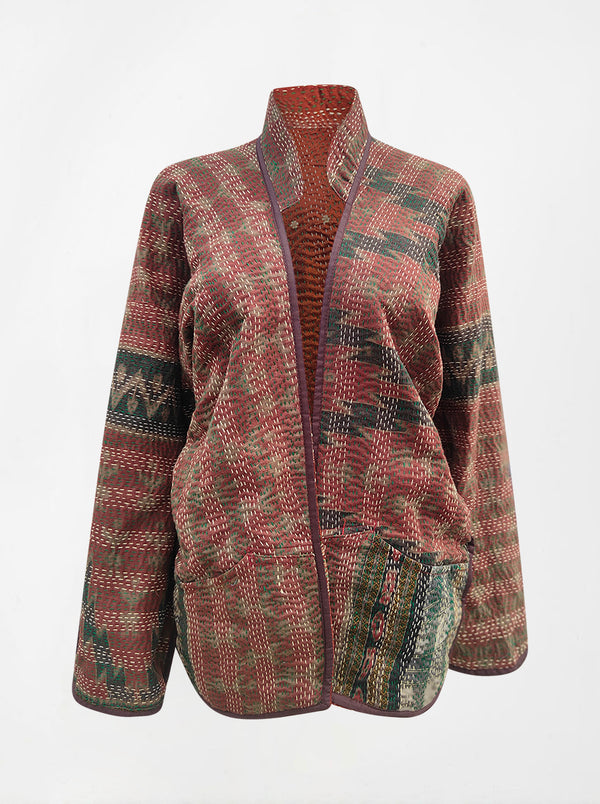 kantha vintage short jacket banaras bhagwati (Zinda)