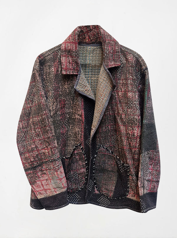 kantha vintage reversible blazer jacket shampa (boutique)