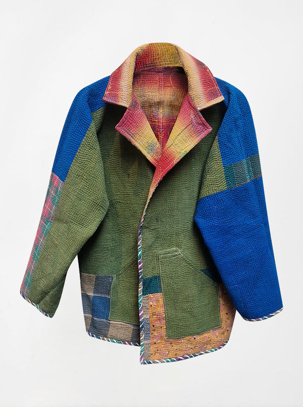 kantha vintage reversible blazer jacket rupa (boutique)