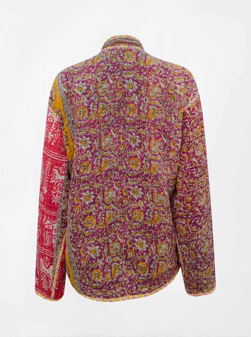 kantha vintage lite long crop jacket shruti