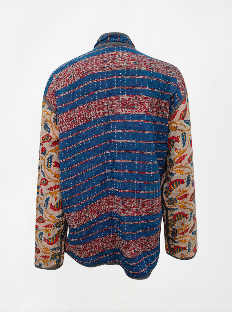 kantha vintage lite long crop jacket bani