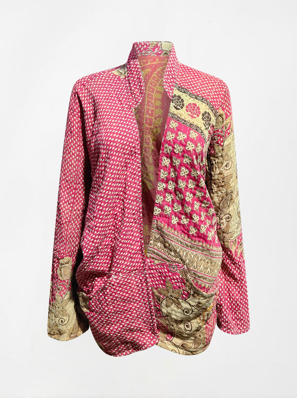 kantha vintage lite short jacket kasturi