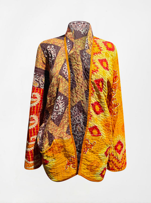 kantha vintage lite short jacket stuti