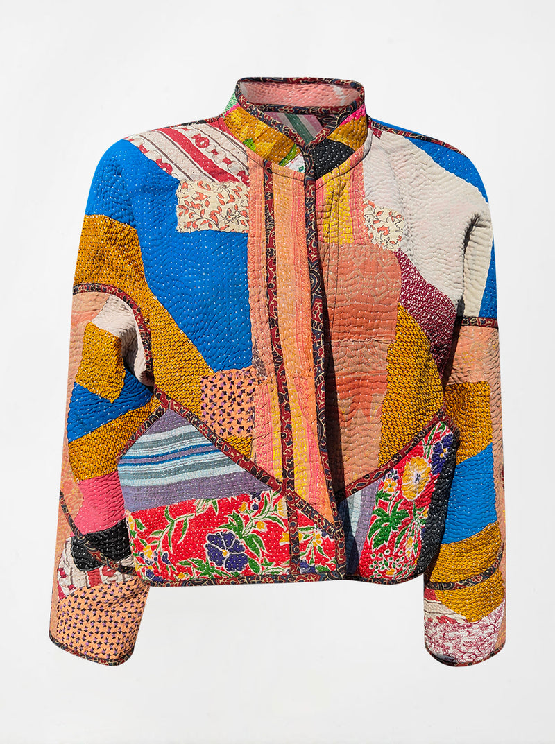 kantha vintage crop jacket shashi (Phool)