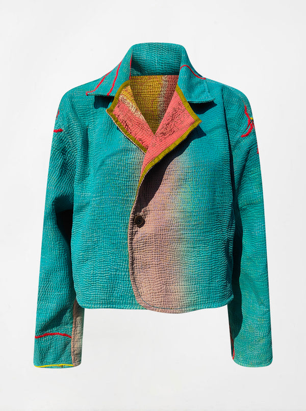 kantha vintage crop jacket shaswati (Phool)