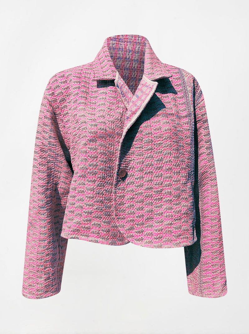 kantha vintage crop jacket unnati (Phool)