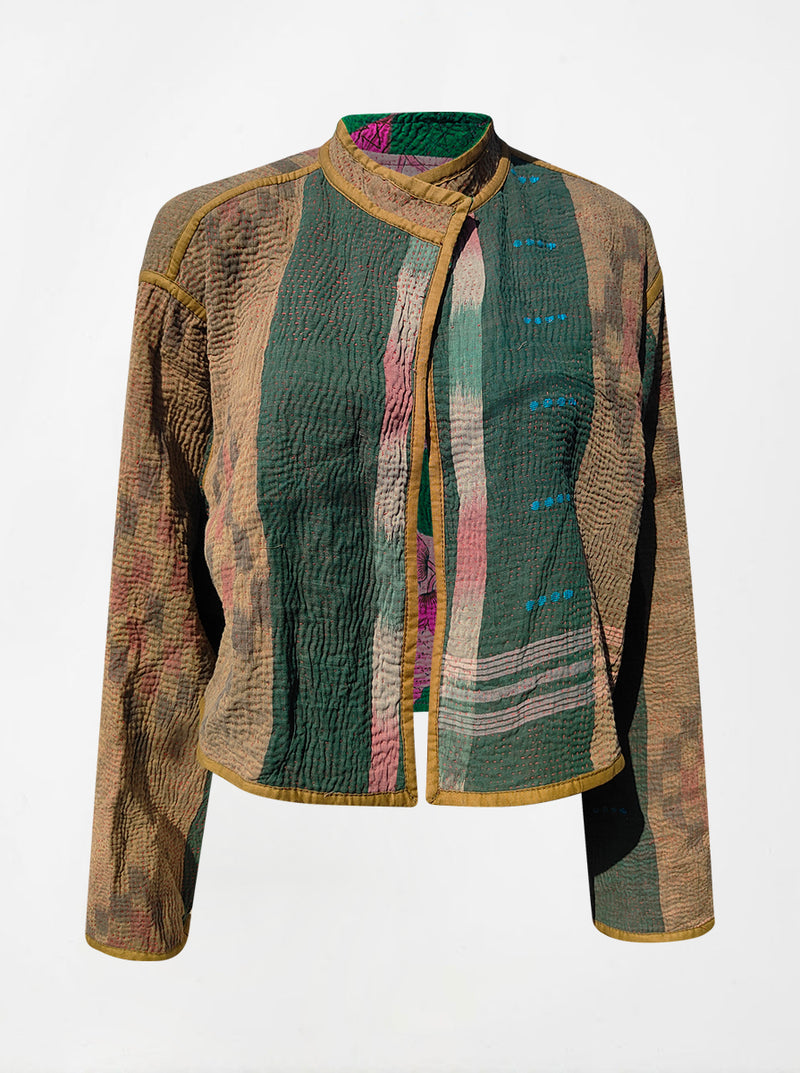 kantha vintage crop jacket seema (Phool)
