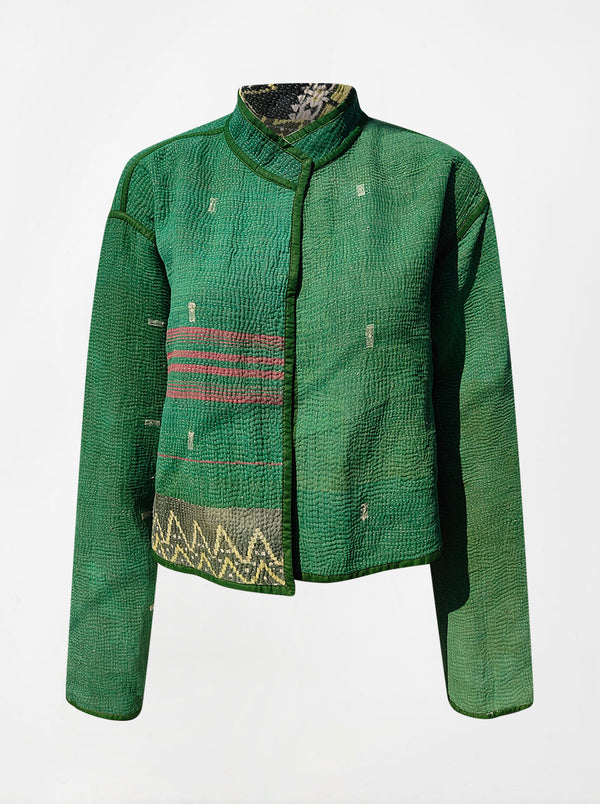 kantha vintage crop jacket shobha (Phool)