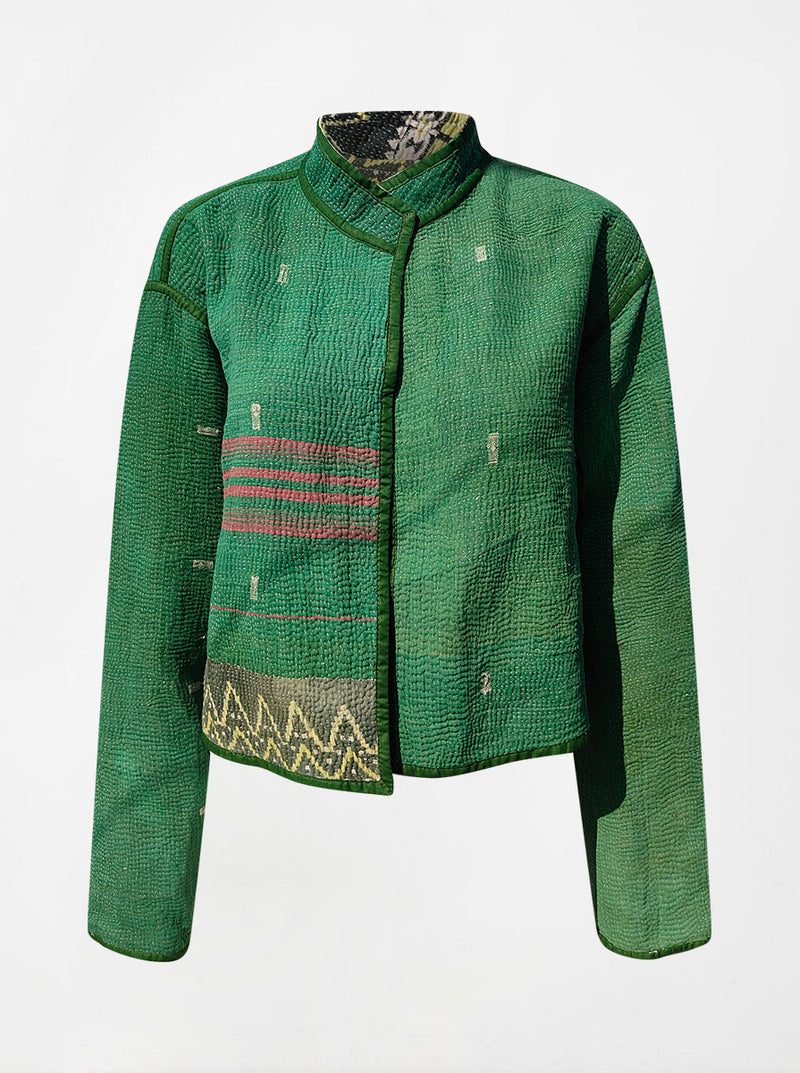 kantha vintage crop jacket shobha (Phool)