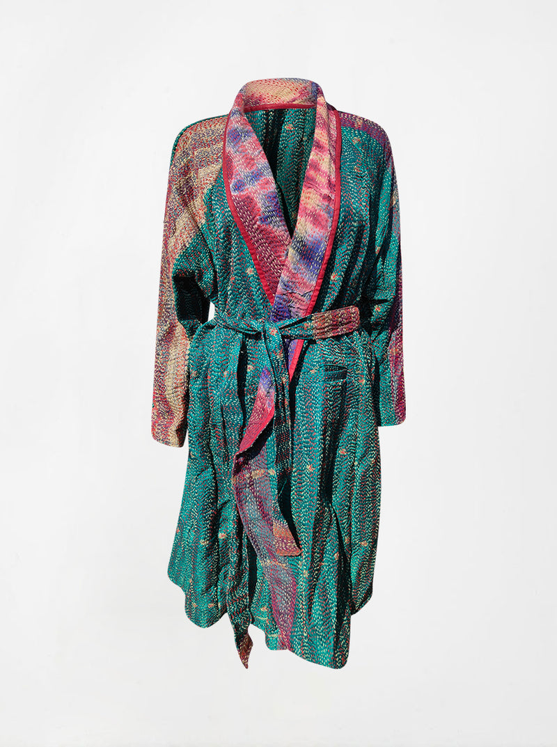 kantha vintage coat long rhea (Phool)