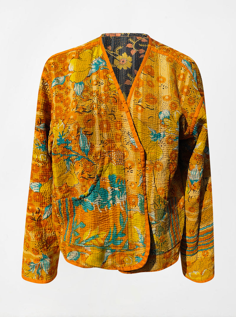 kantha vintage vest with sleeves shweta (Phool)