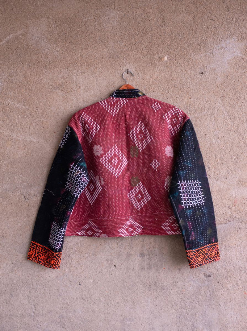 kantha vintage crop jacket padma (anant) collection