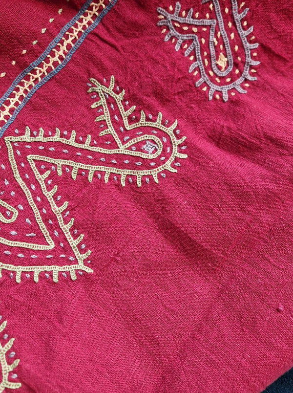 kala organic cotton maroon shawl