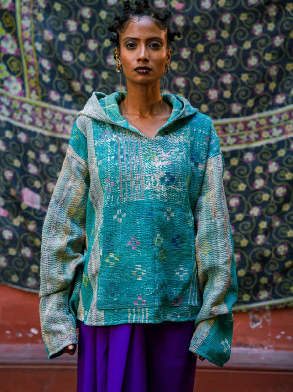 kantha vintage hoodie shaila (Zinda)