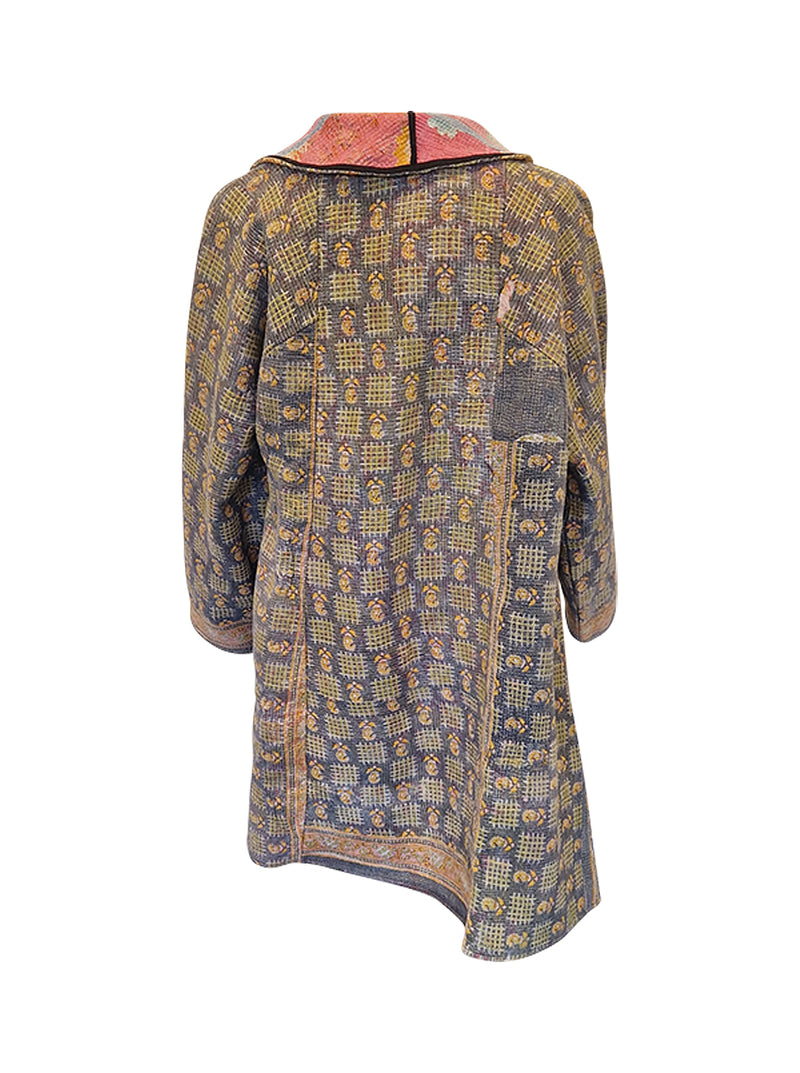kantha vintage coat short lila