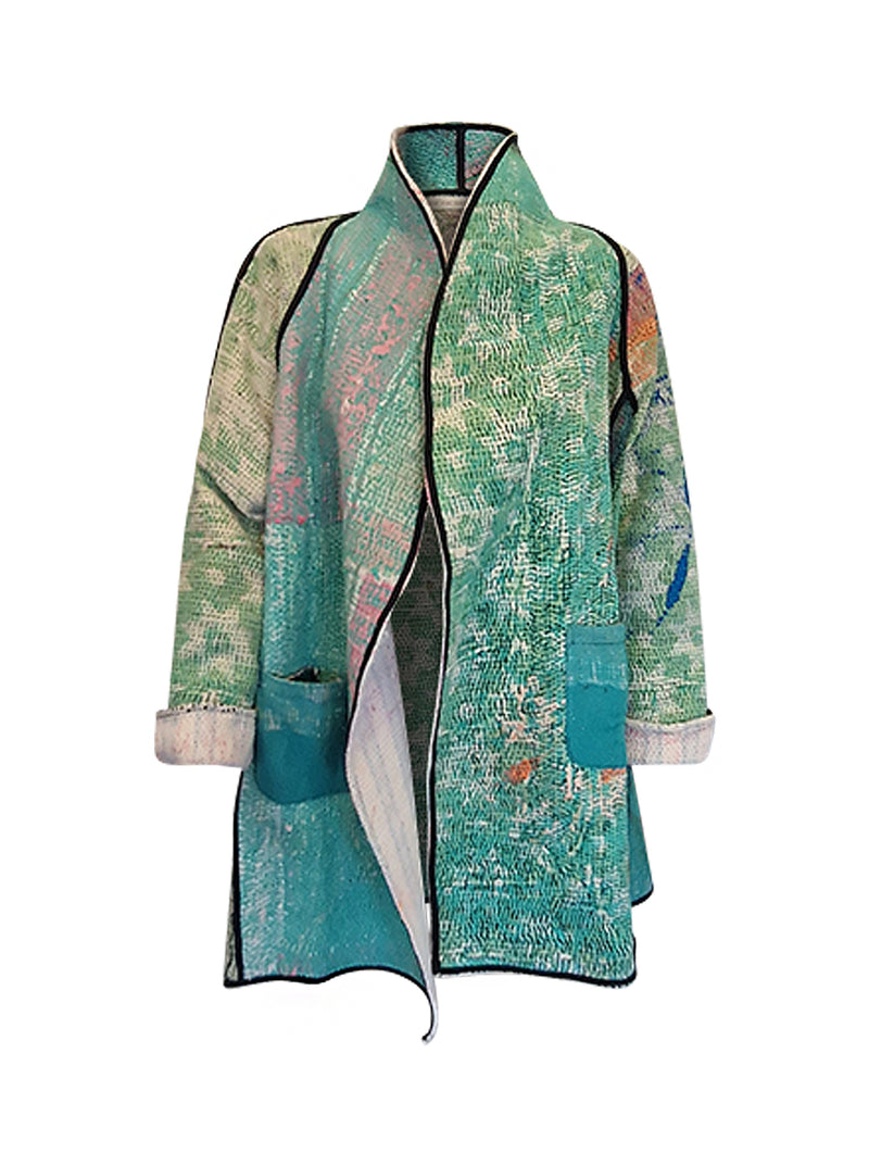 kantha vintage coat short sanya